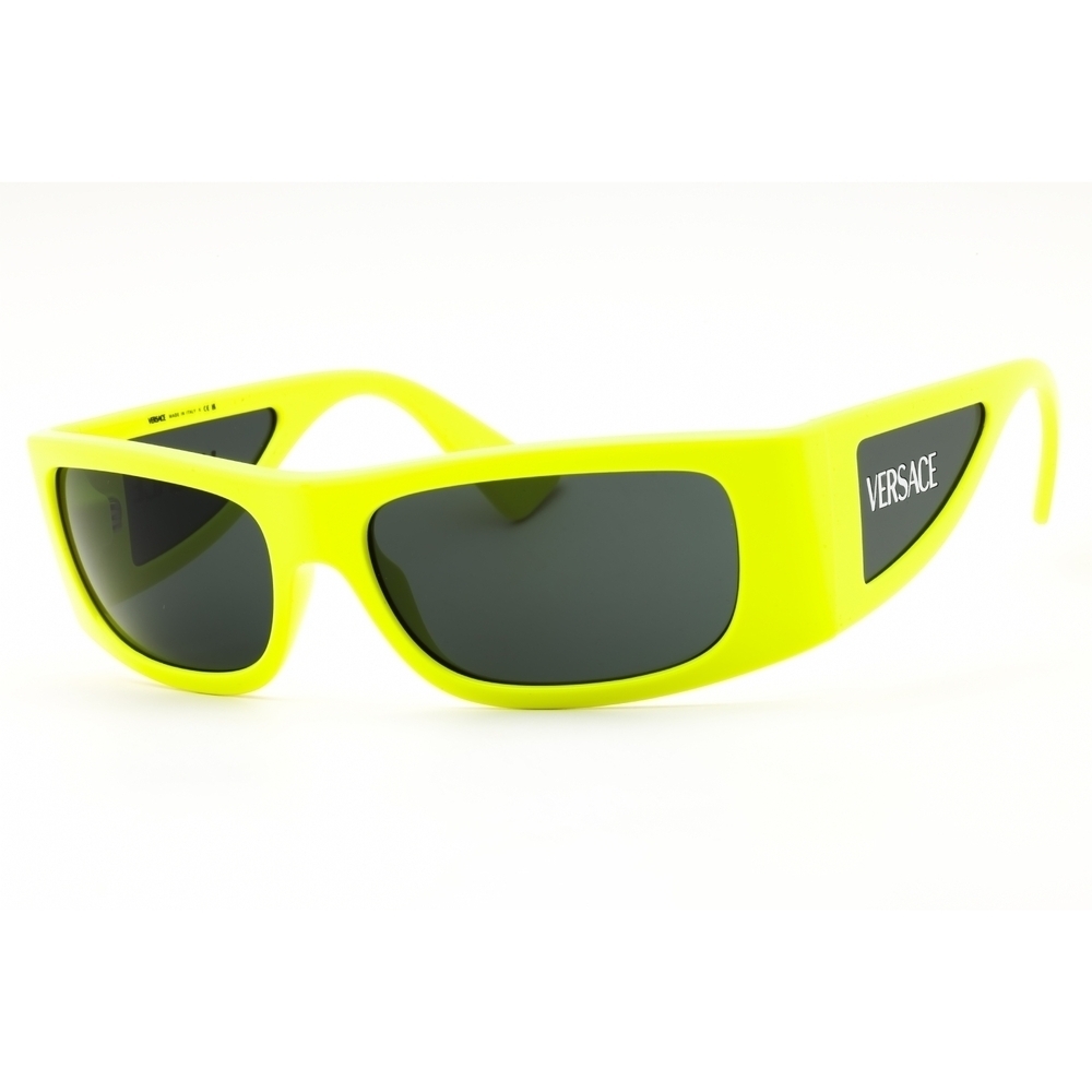 NWT Versace VE4482 Yellow Rectangle 57mm Sunglasses